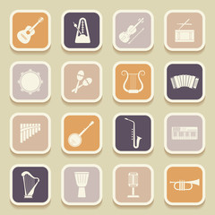 Musical instruments universal icons for web and mobile