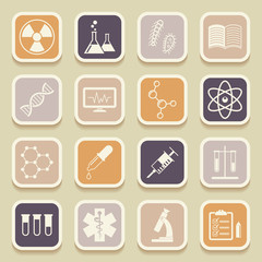 Science, medical and education universal icons for web and