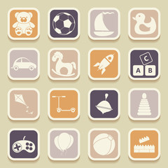 Children toys universal icons for web and mobile applications