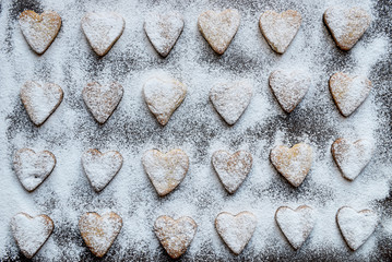 Heart Shaped Cookies covered with Icing