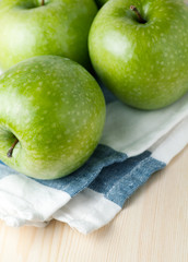 Ripe green apples