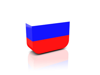 Square icon with flag of russia