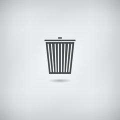 Trash bin icon vector