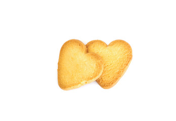 cookie hearts on a white background