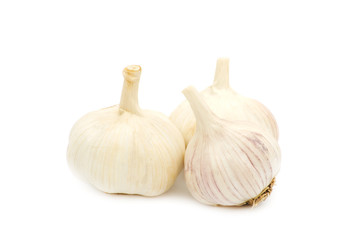 Fresh garlic isolated on white background