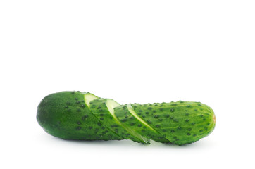 cucumbers on the white background