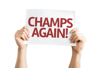 Champs Again card isolated on white background