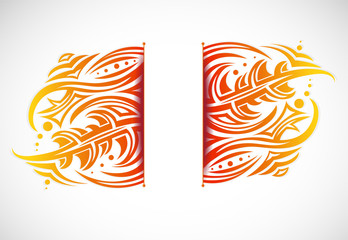 Obraz premium Abstract shape. Illustration 10 version