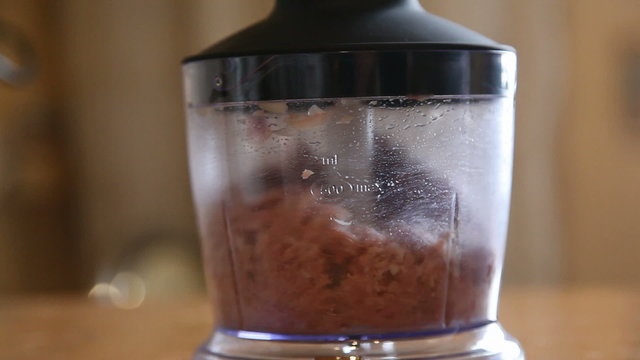 kitchen combine grind the meat