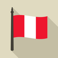 Naklejka premium Peruvian flag