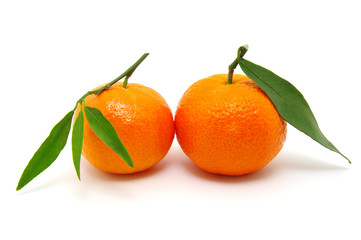 mandarin on white