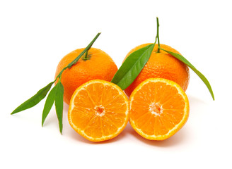 mandarin on white