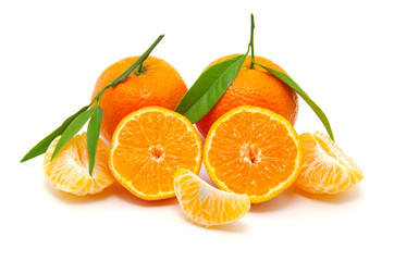 mandarin on white