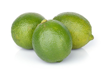 Citrus lime fruit isolated on white background
