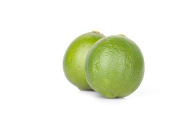 Citrus lime fruit on white background
