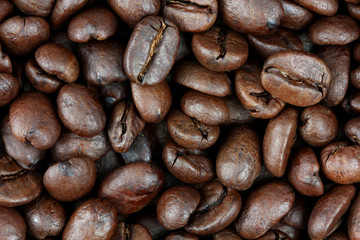 Coffee on grunge wooden background.