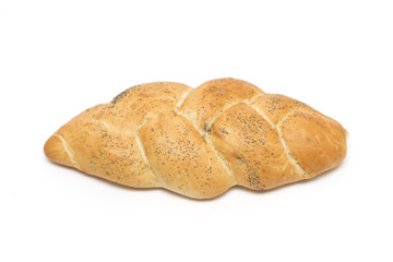 Bread - a loaf as a pigtail. Photo.