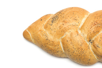 Bread - a loaf as a pigtail. Photo.
