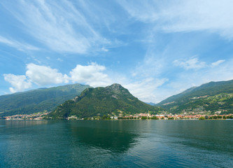 Lake Como (Italy) view from ship