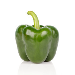 green bell pepper on white background