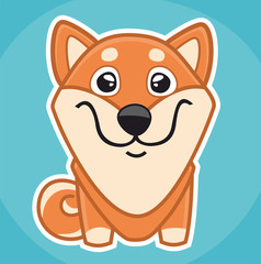dog Shiba sticker icon