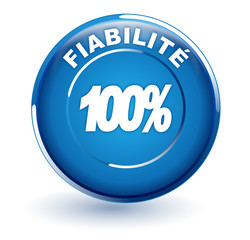 100 pour 100 fiabilité sur bouton bleu