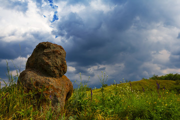 ancient idol among a fields