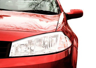 Red Sport Car - Front side, half