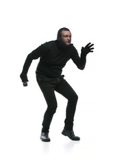 Thief in black mask