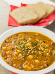 Bouillon with beans
