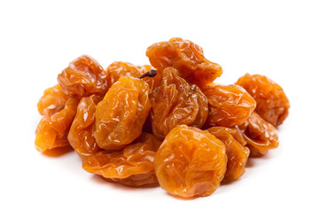 Dried cherry-plum. Macro. Selective focus.