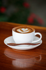 A cup of latte coffee
