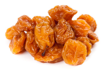 Dried cherry-plum. Macro. Selective focus.