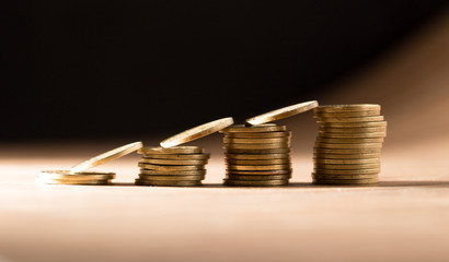 coins macro close up
