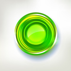 Bright green colors abstract circle badge