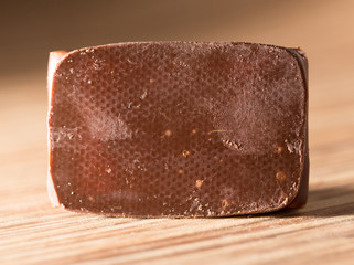 chocolate on the table. close-up