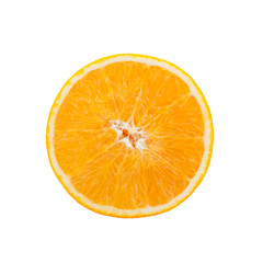 Slice orange isolated on white background