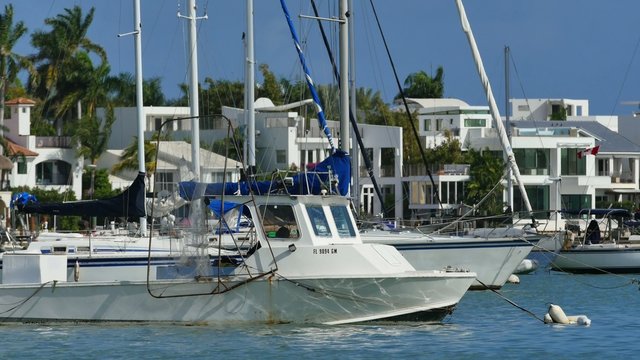 Fishing boats Miami Beach 4k