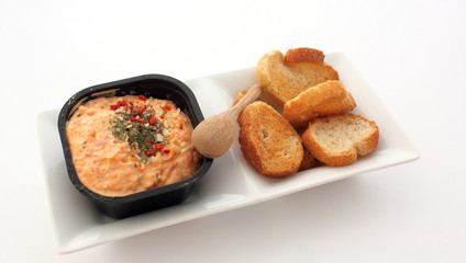saumon et toasts