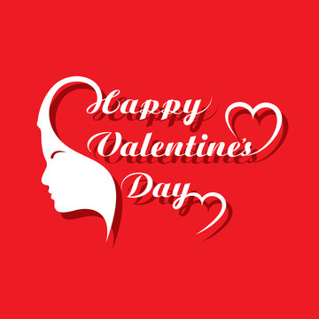 Valentine's day greeting card design vector illustration'