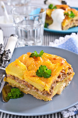 Graten potatoes and minced meat