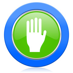 Obraz premium stop icon hand sign
