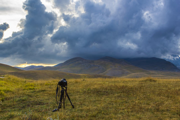 Camera in mountains