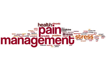 Pain management word cloud