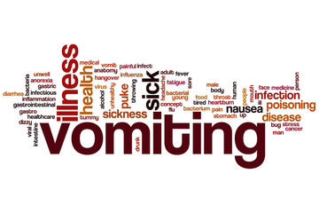 Vomiting word cloud