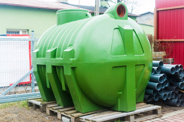Fototapeta na wymiar huge septic tank