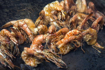 prawns on grill