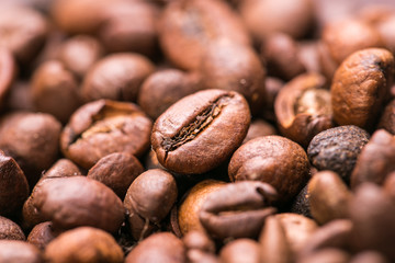 Coffee on grunge wooden background