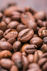Coffee on grunge wooden background
