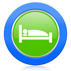 hotel icon bed sign